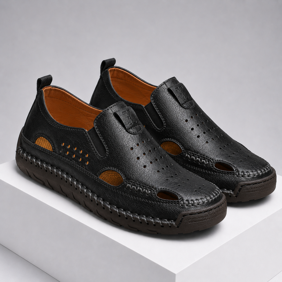 Kairo Hollow Out Leather Comfort Shoes