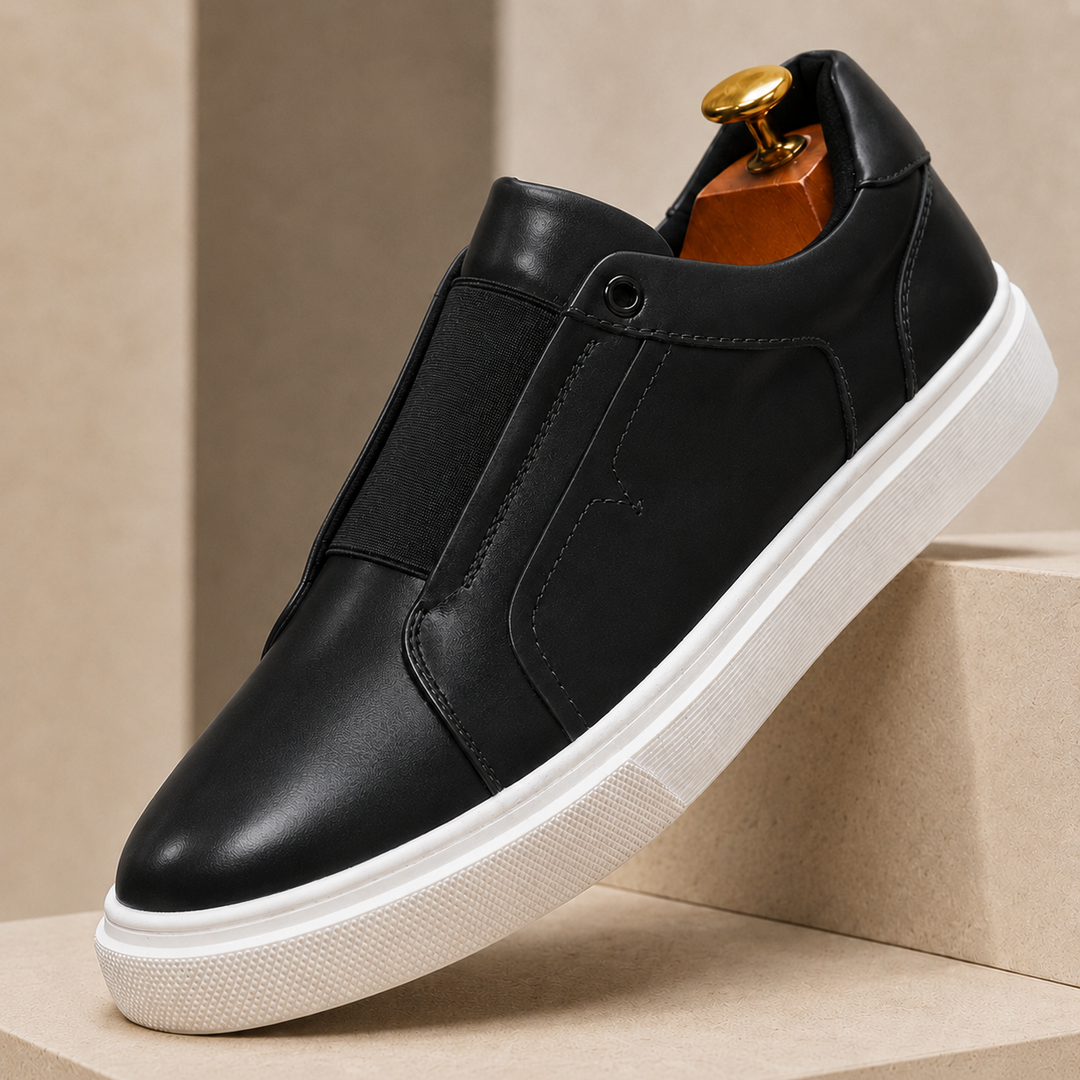 Drevo Genuine Leather Slip-On Sneakers