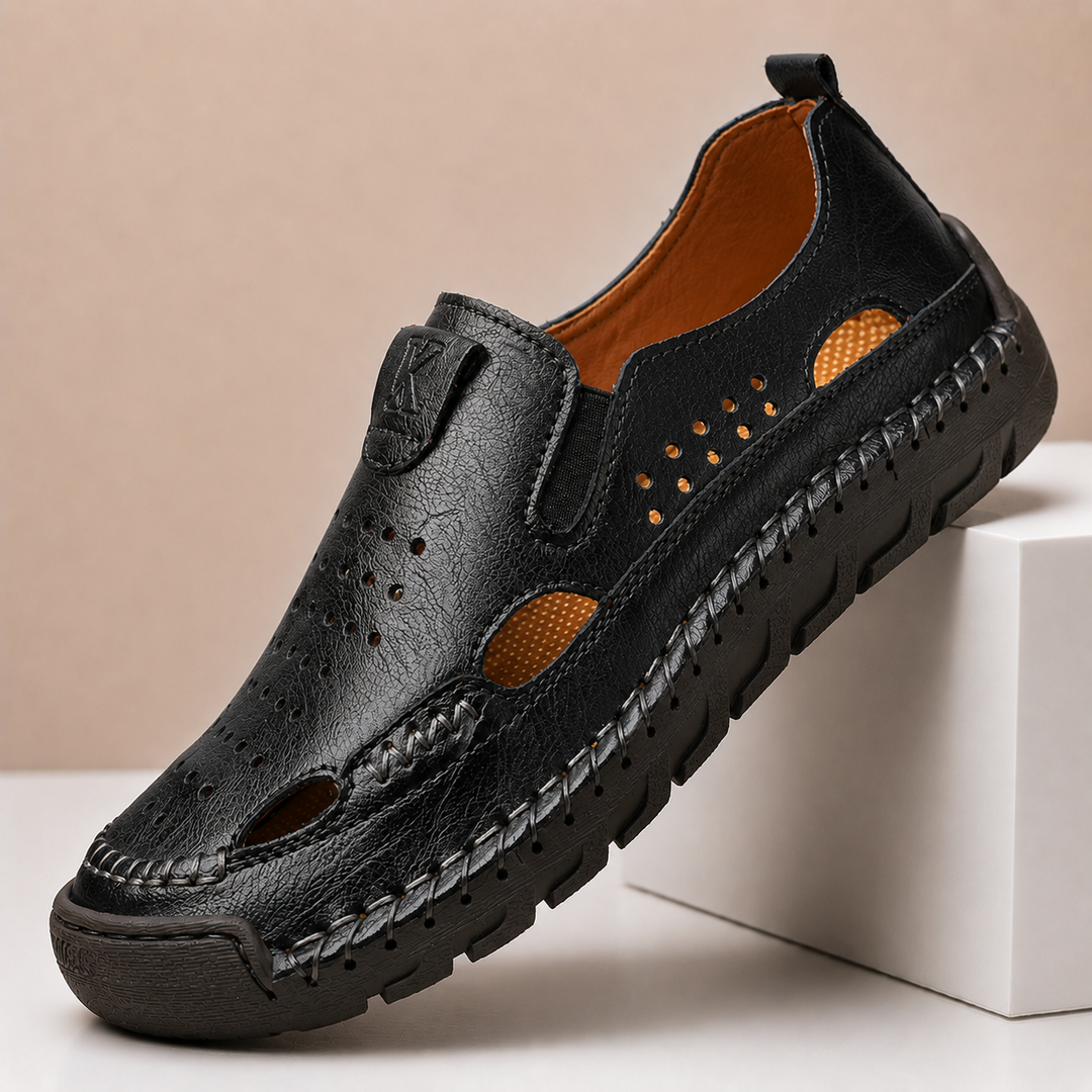 Kairo Hollow Out Leather Comfort Shoes