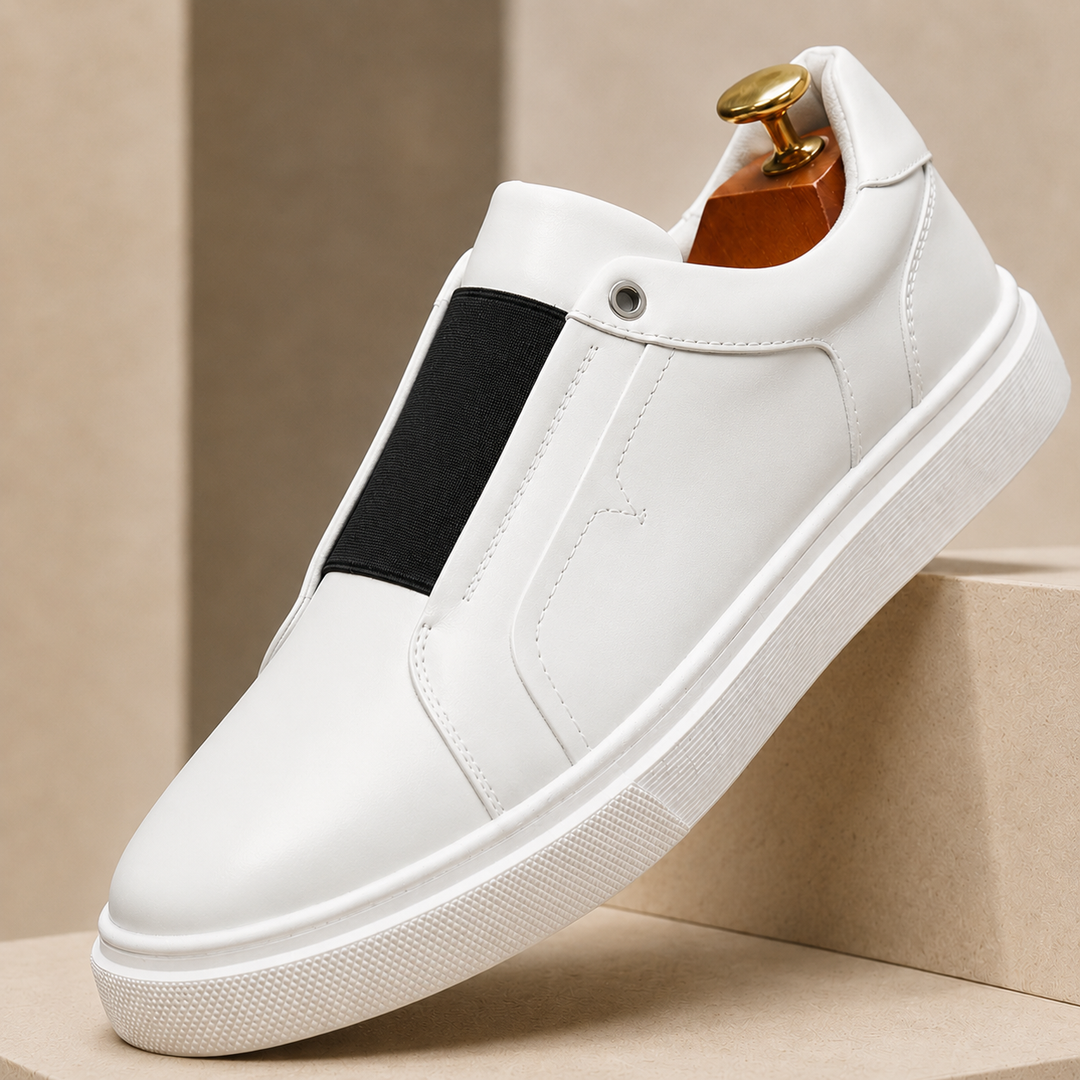 Drevo Genuine Leather Slip-On Sneakers