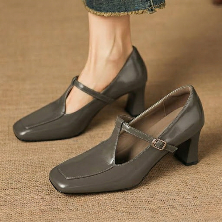 Tacy Genuine Leather Heels