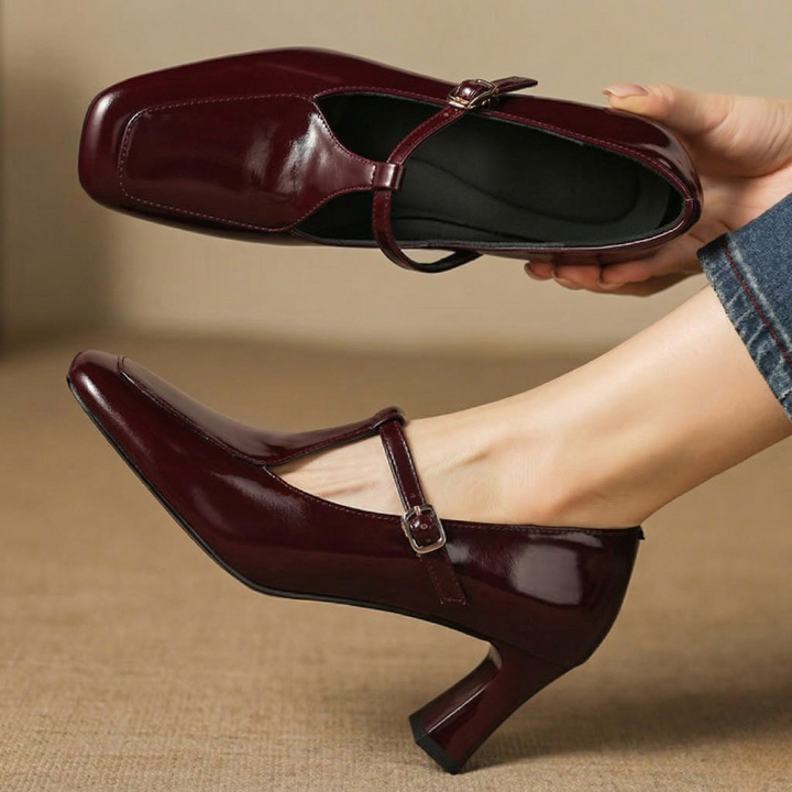 Tacy Genuine Leather Heels