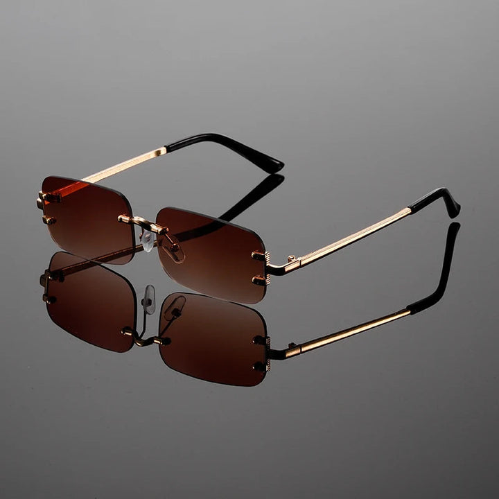 Modena Rimless Rectangular Sunglasses