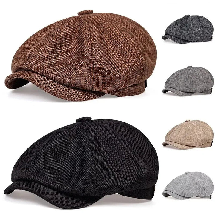 Harbor Eight-Panel Linen Cap