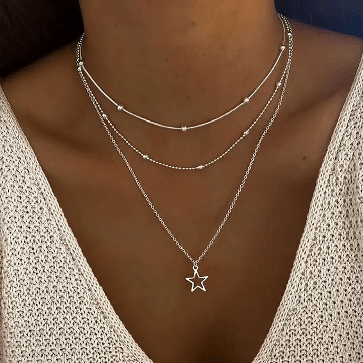 Celestial Vintage Star Pendant Necklace