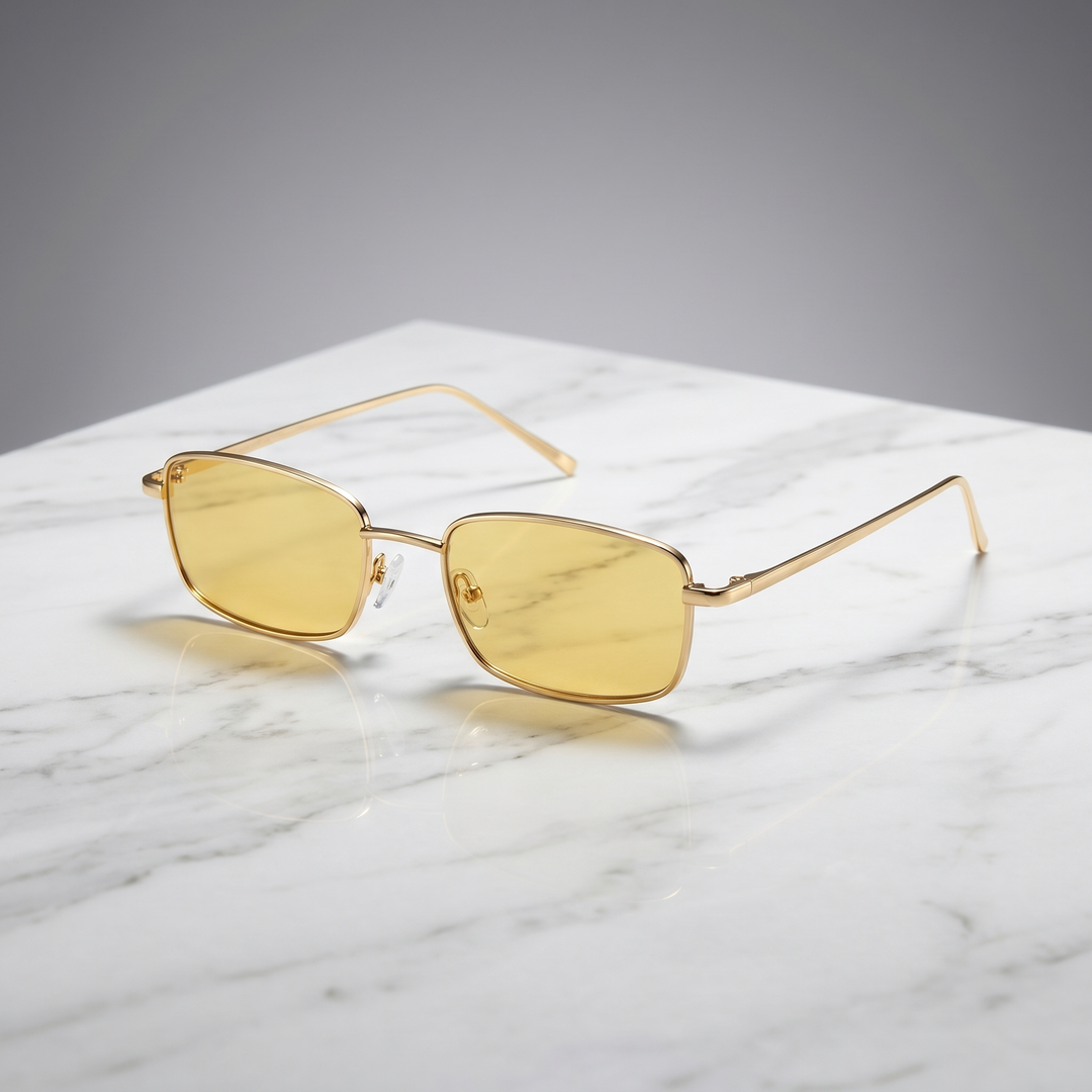 Rivona Rectangle Mirror Lens Sunglasses