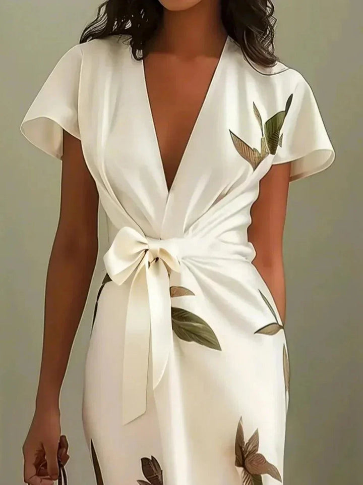 Callista Wrap Dress With Tie Belt