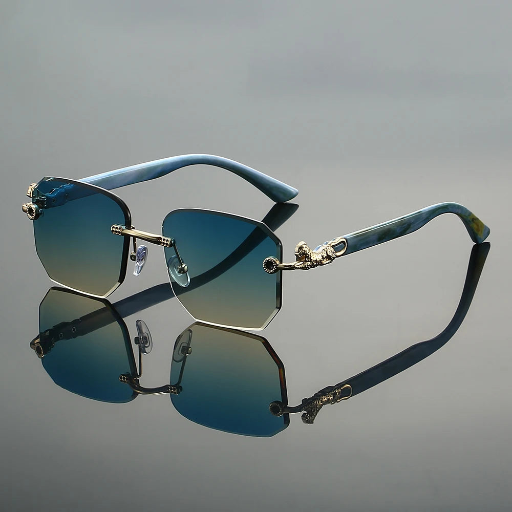 Valenti Frameless Hexagonal Sunglasses