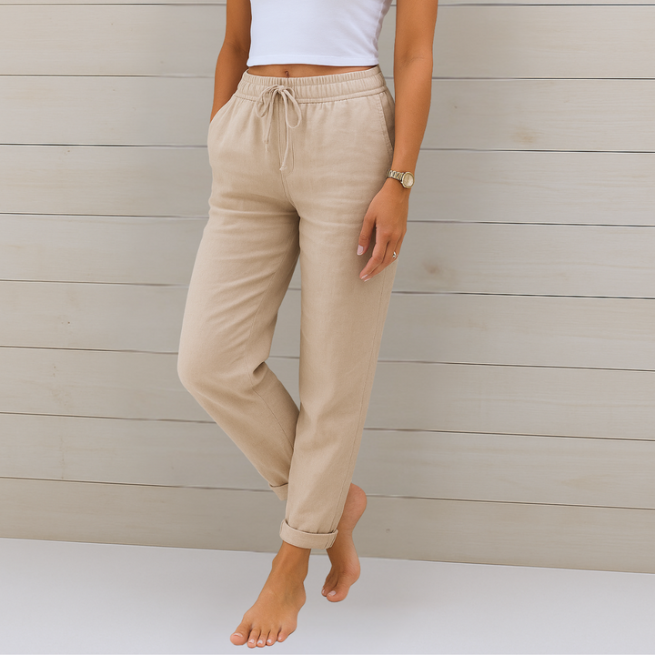 Harlow Breathable Wide-Leg Pants with Elastic Waist