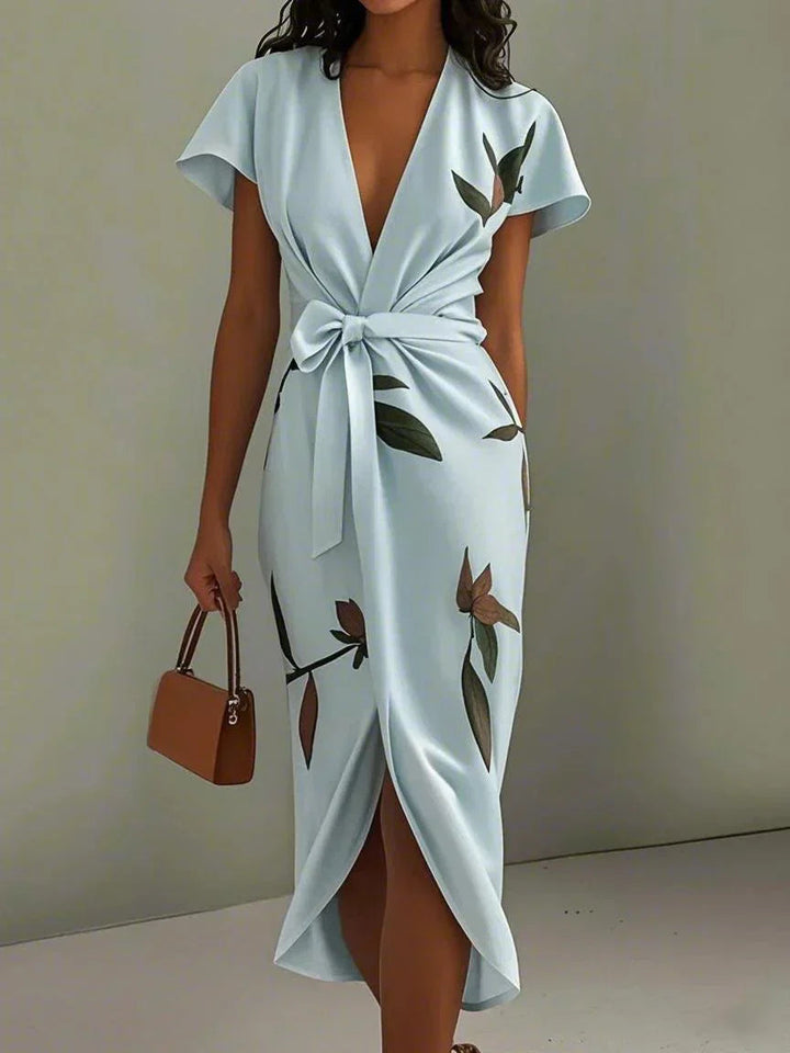 Callista Wrap Dress With Tie Belt