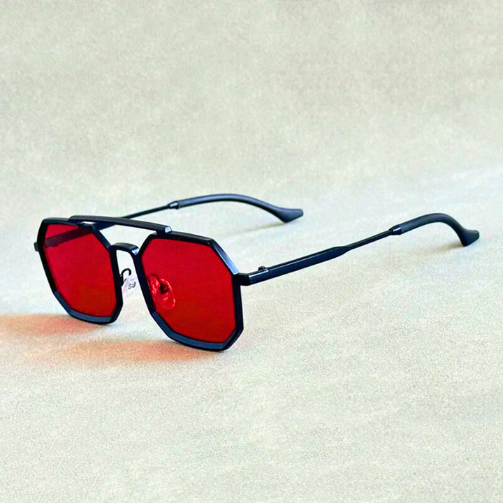 Kaderio Angular Double-Bridge Sunglasses