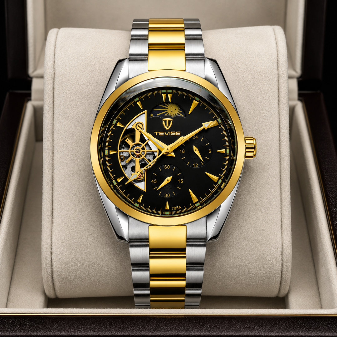 Meridian Automatic Skeleton Moon Phase Watch