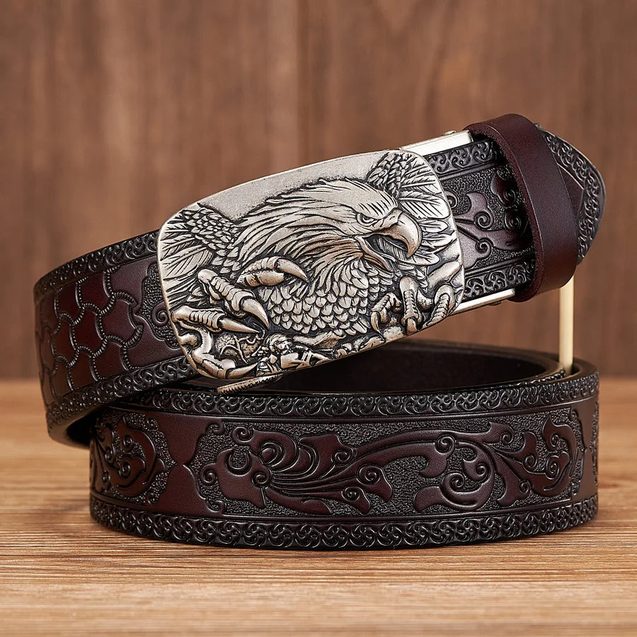 Harland Split Leather Western Buckle Belt