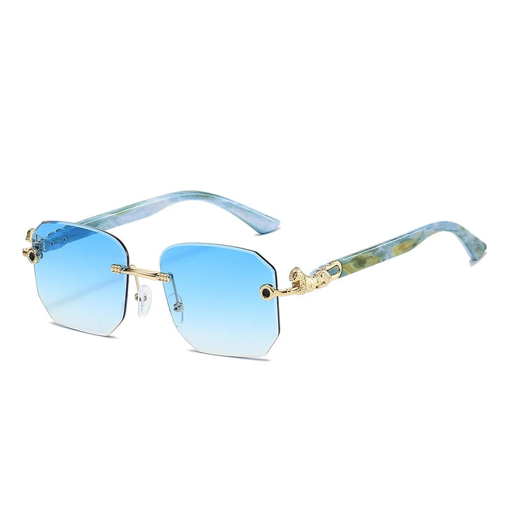 Valenti Frameless Hexagonal Sunglasses
