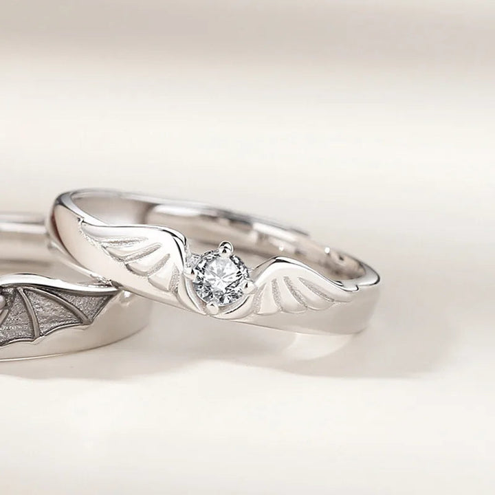Celestial Adjustable Crystal Couple Rings Set of 2