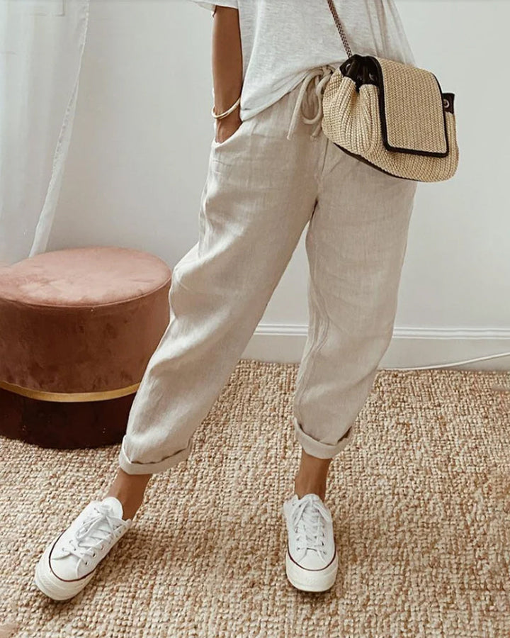 Marina High-Waist Wide-Leg Pants