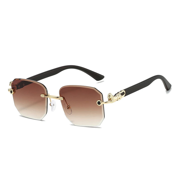Valenti Frameless Hexagonal Sunglasses
