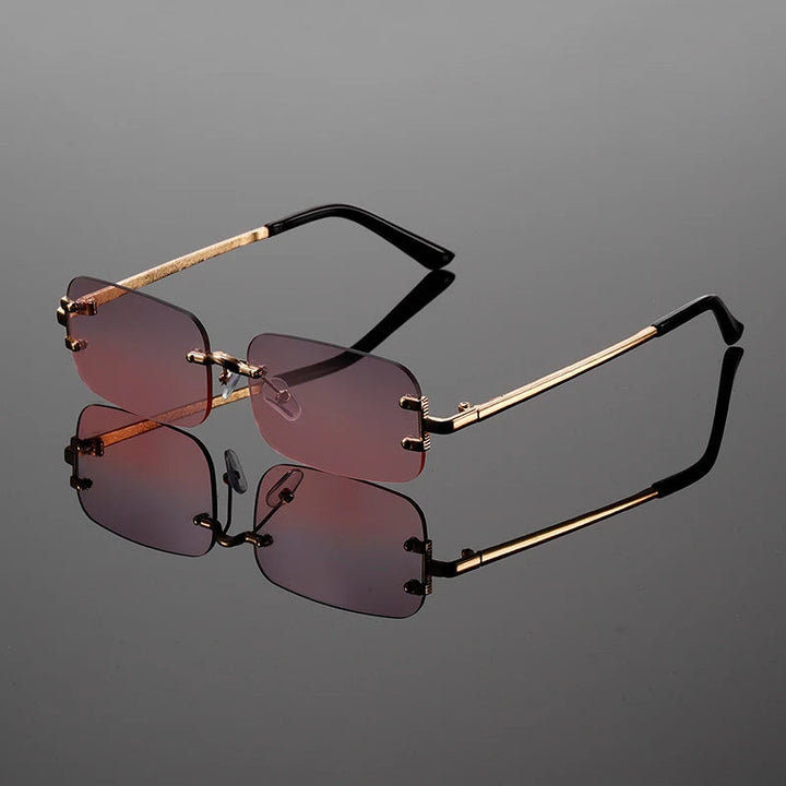 Modena Rimless Rectangular Sunglasses