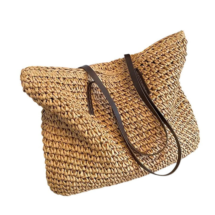 Solana Spacious Straw Beach Bag