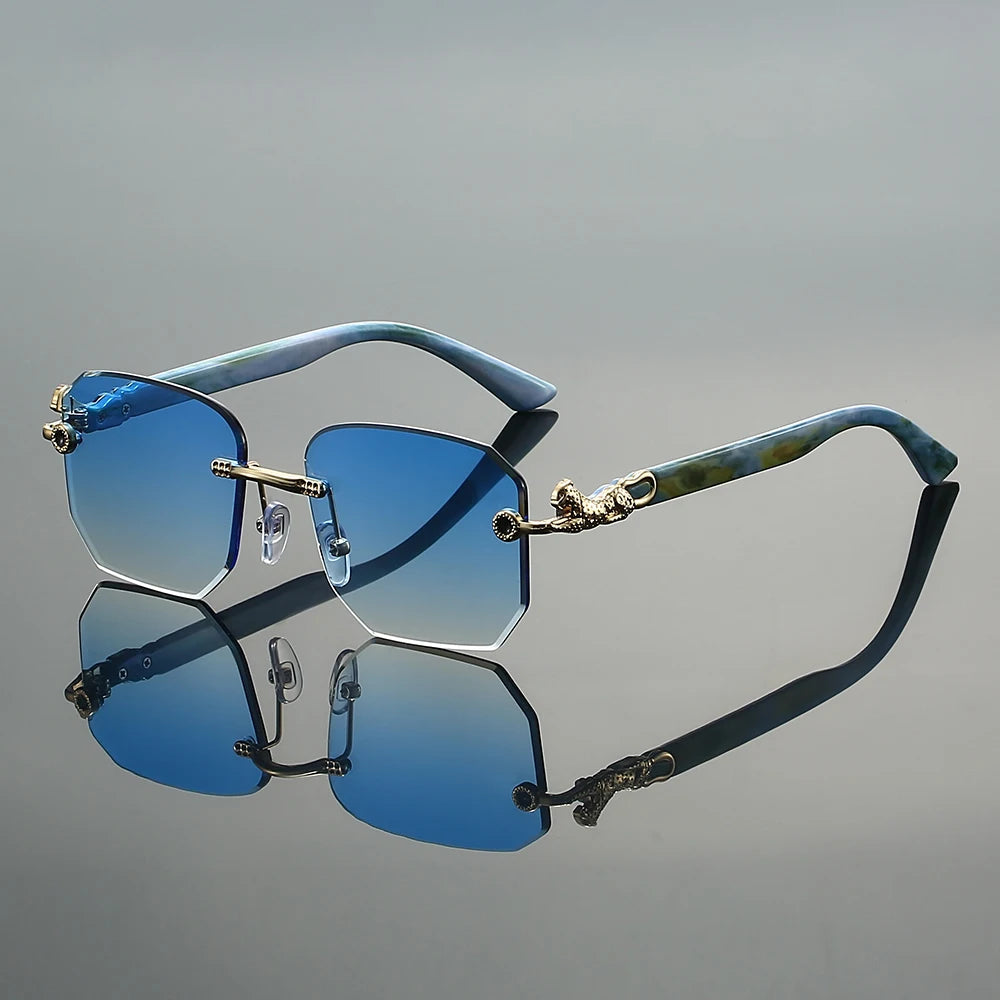 Valenti Frameless Hexagonal Sunglasses