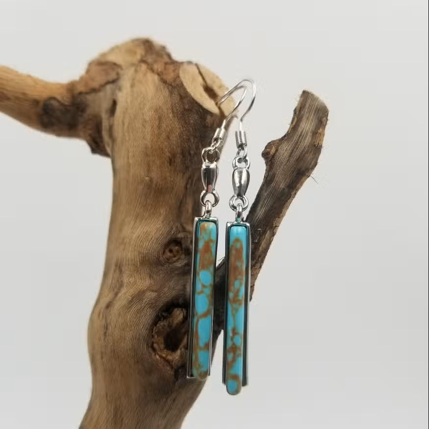 Celeste Vintage Turquoise Drop Earrings