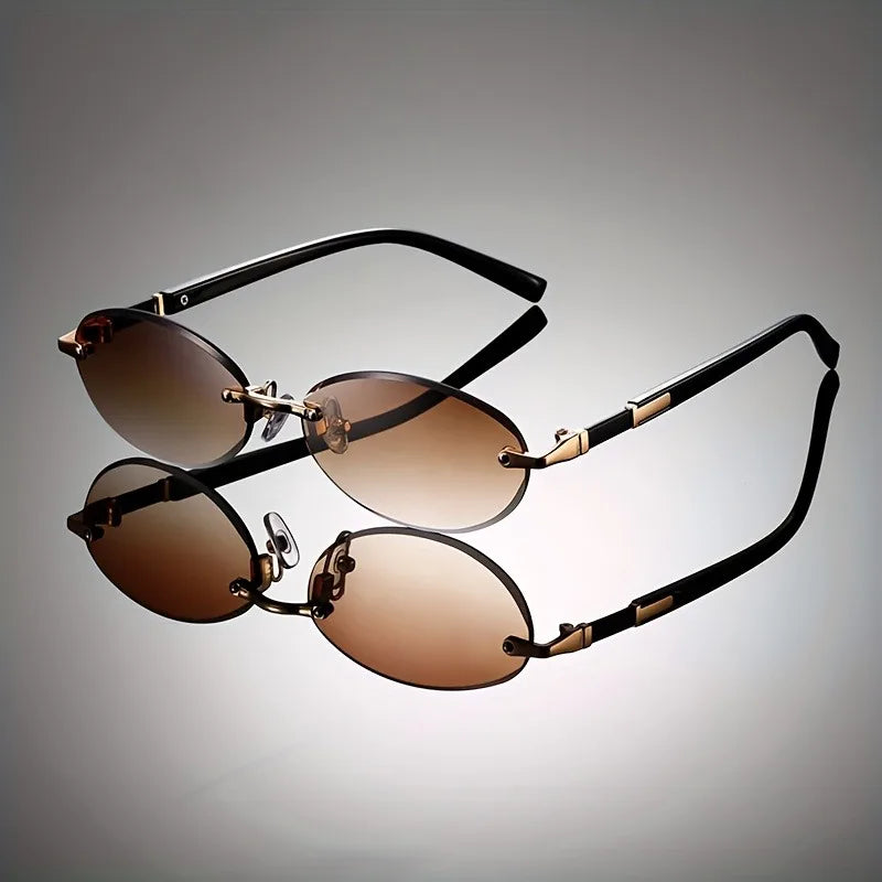 Lennox Rimless Oval Sunglasses