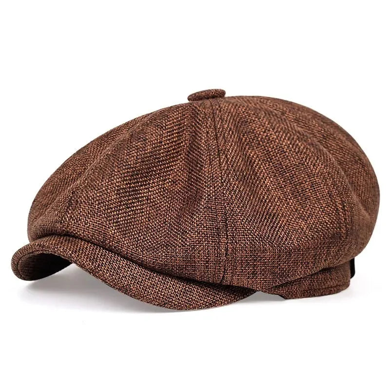 Harbor Eight-Panel Linen Cap