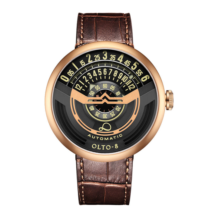 Veyron Automatic Mechanical Leather Watch