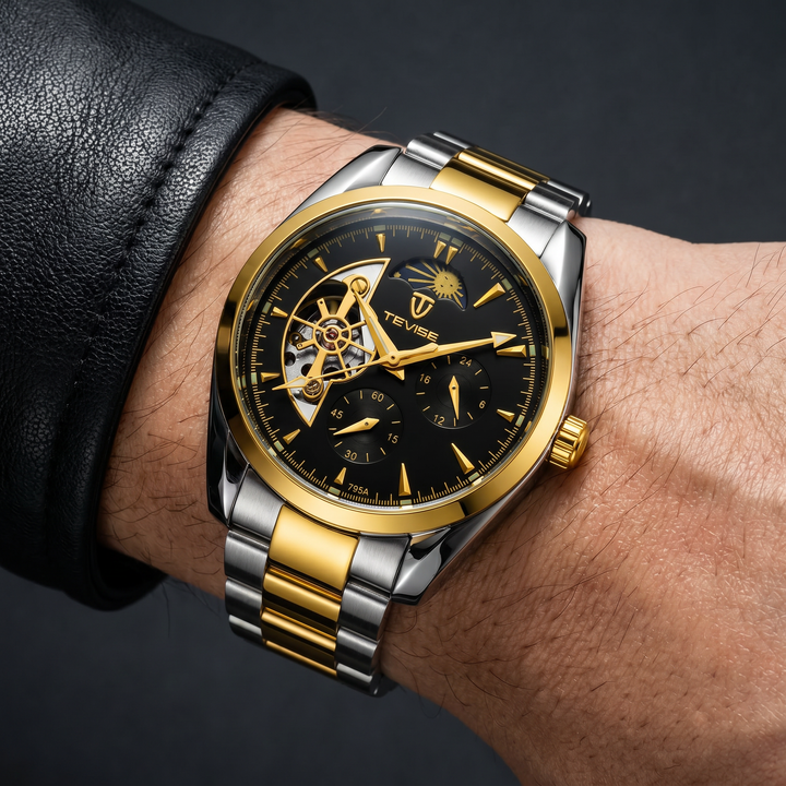 Meridian Automatic Skeleton Moon Phase Watch