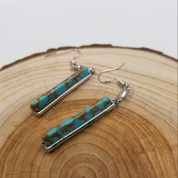 Celeste Vintage Turquoise Drop Earrings