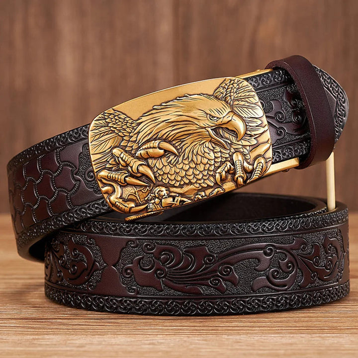 Harland Split Leather Western Buckle Belt