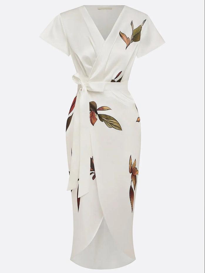 Callista Wrap Dress With Tie Belt