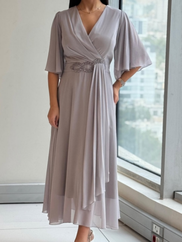 Savina V-Neck Maxi Dress