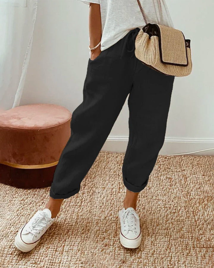 Marina High-Waist Wide-Leg Pants