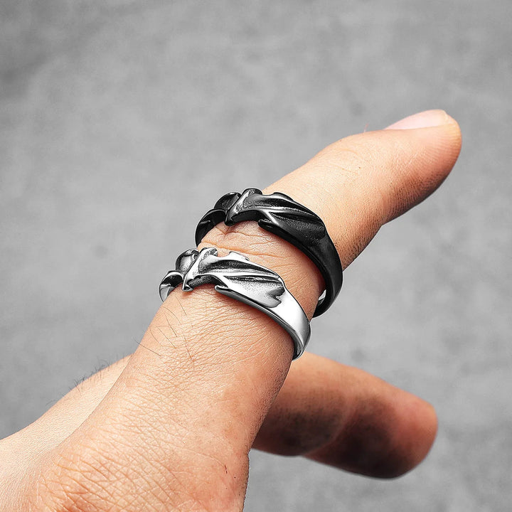 Gotham Stainless Steel Bat Ring