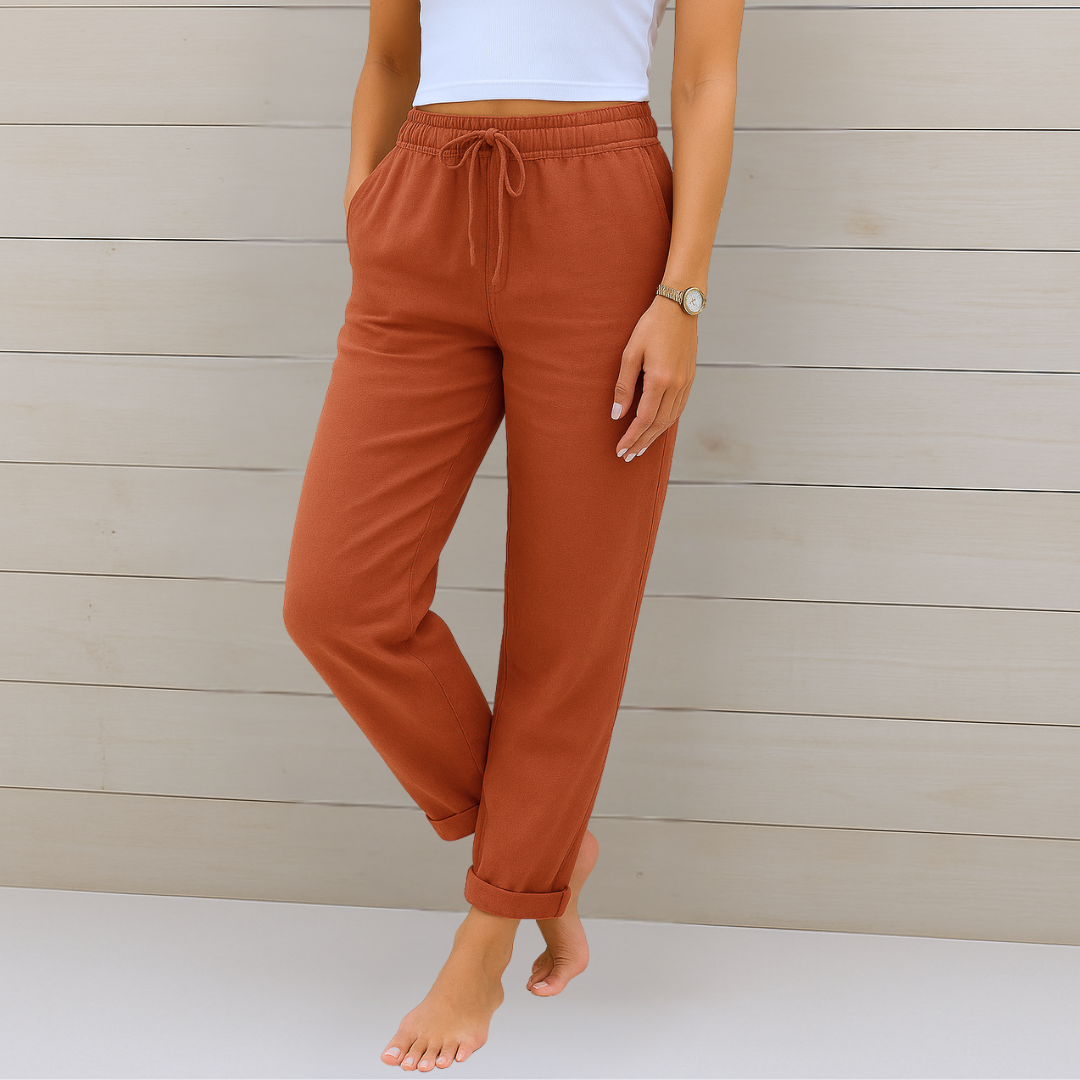 Harlow Breathable Wide-Leg Pants with Elastic Waist