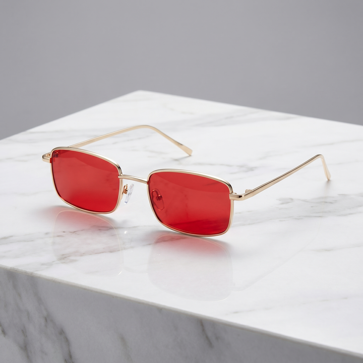 Rivona Rectangle Mirror Lens Sunglasses