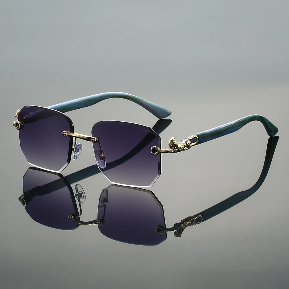 Valenti Frameless Hexagonal Sunglasses