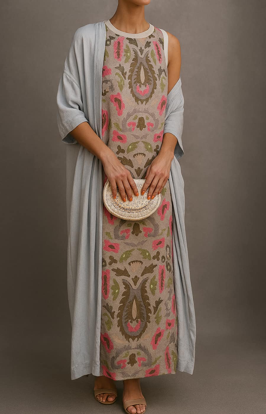 Ravenna Long Dress And Coat Matching Set