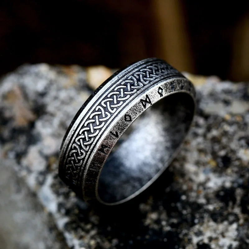 Ragnar Stainless Steel Runes Ring