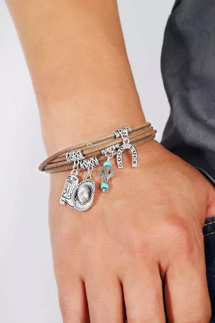 Fortuna Multi-Layered Cactus Charm Bracelet