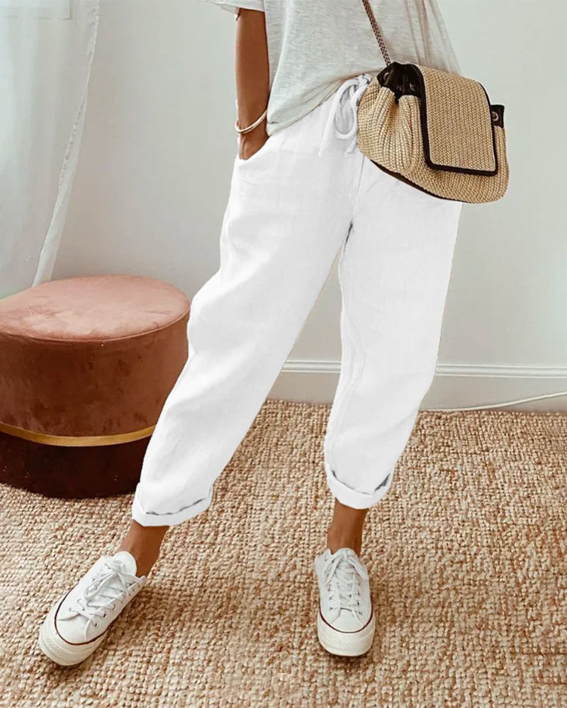 Marina High-Waist Wide-Leg Pants