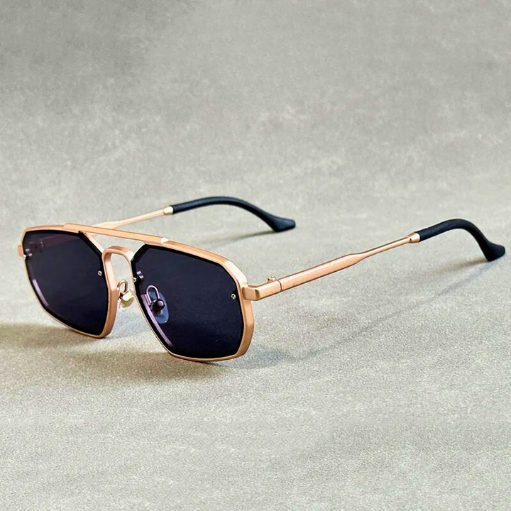 Kaderio Angular Double-Bridge Sunglasses