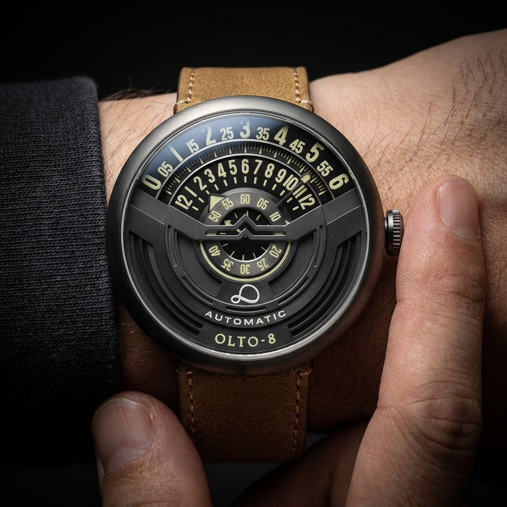 Veyron Automatic Mechanical Leather Watch