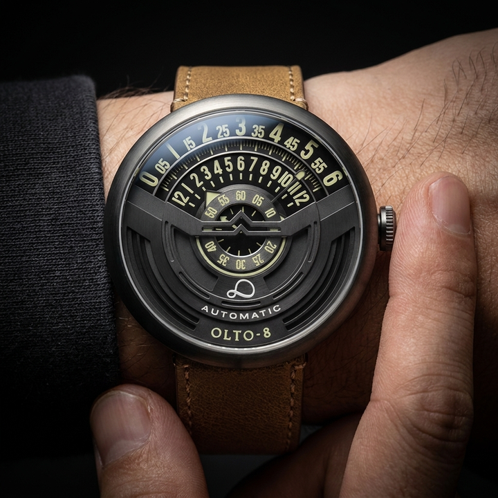 Veyron Automatic Mechanical Leather Watch