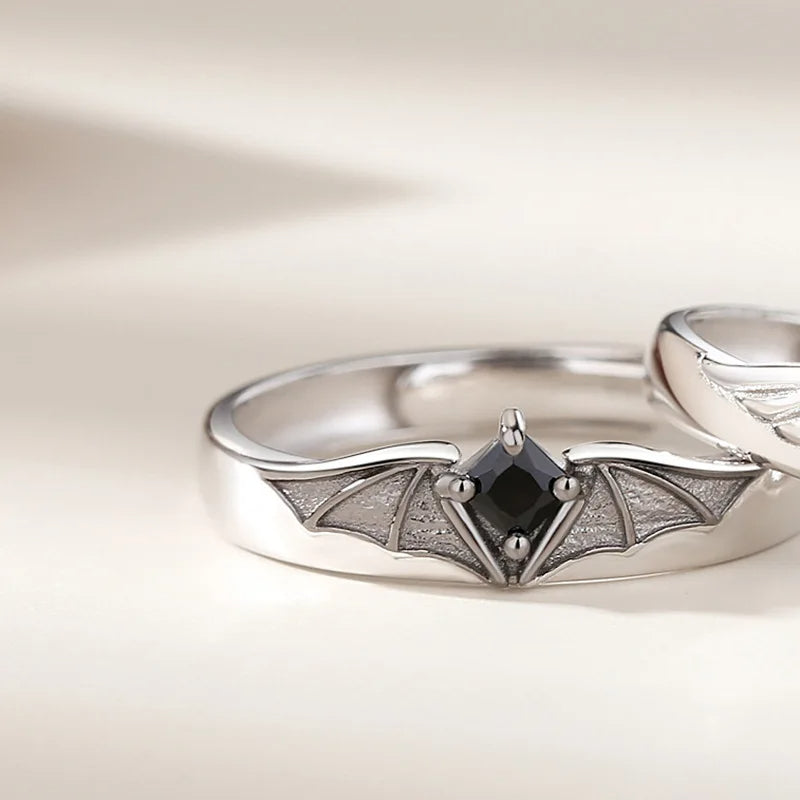 Celestial Adjustable Crystal Couple Rings Set of 2