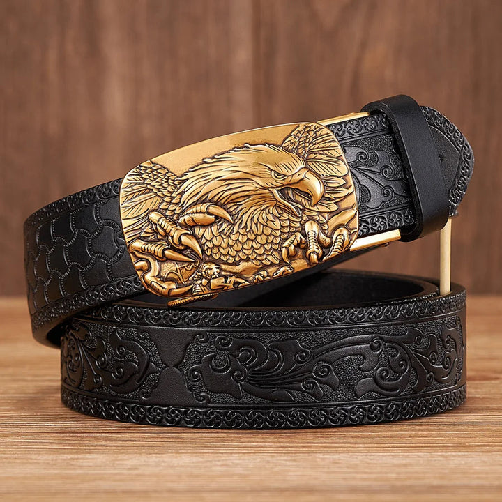 Harland Split Leather Western Buckle Belt