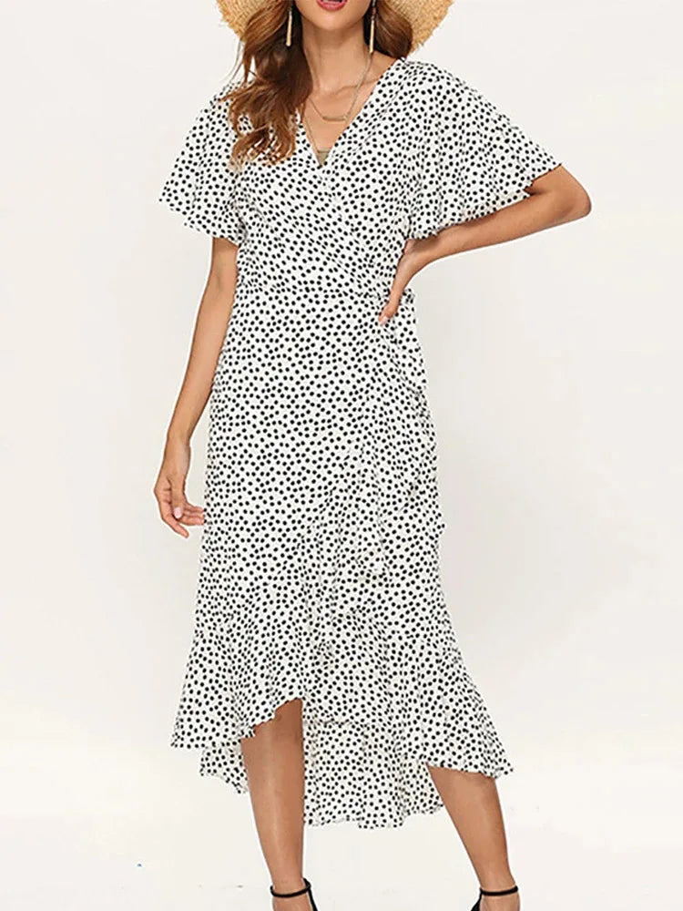 Valeria Floral V-Neck Maxi Dress