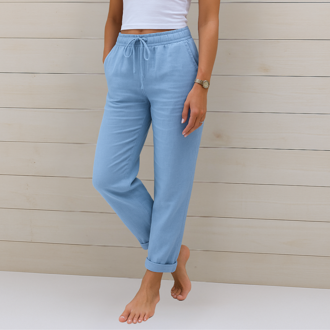 Harlow Breathable Wide-Leg Pants with Elastic Waist