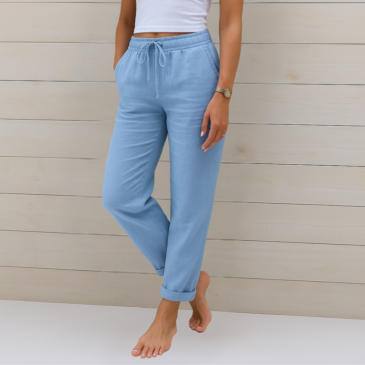 Harlow Breathable Wide-Leg Pants with Elastic Waist